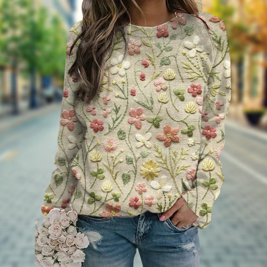 Floral Pullover Sweater