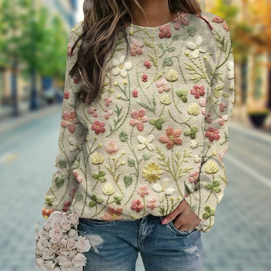 Floral Pullover Sweater