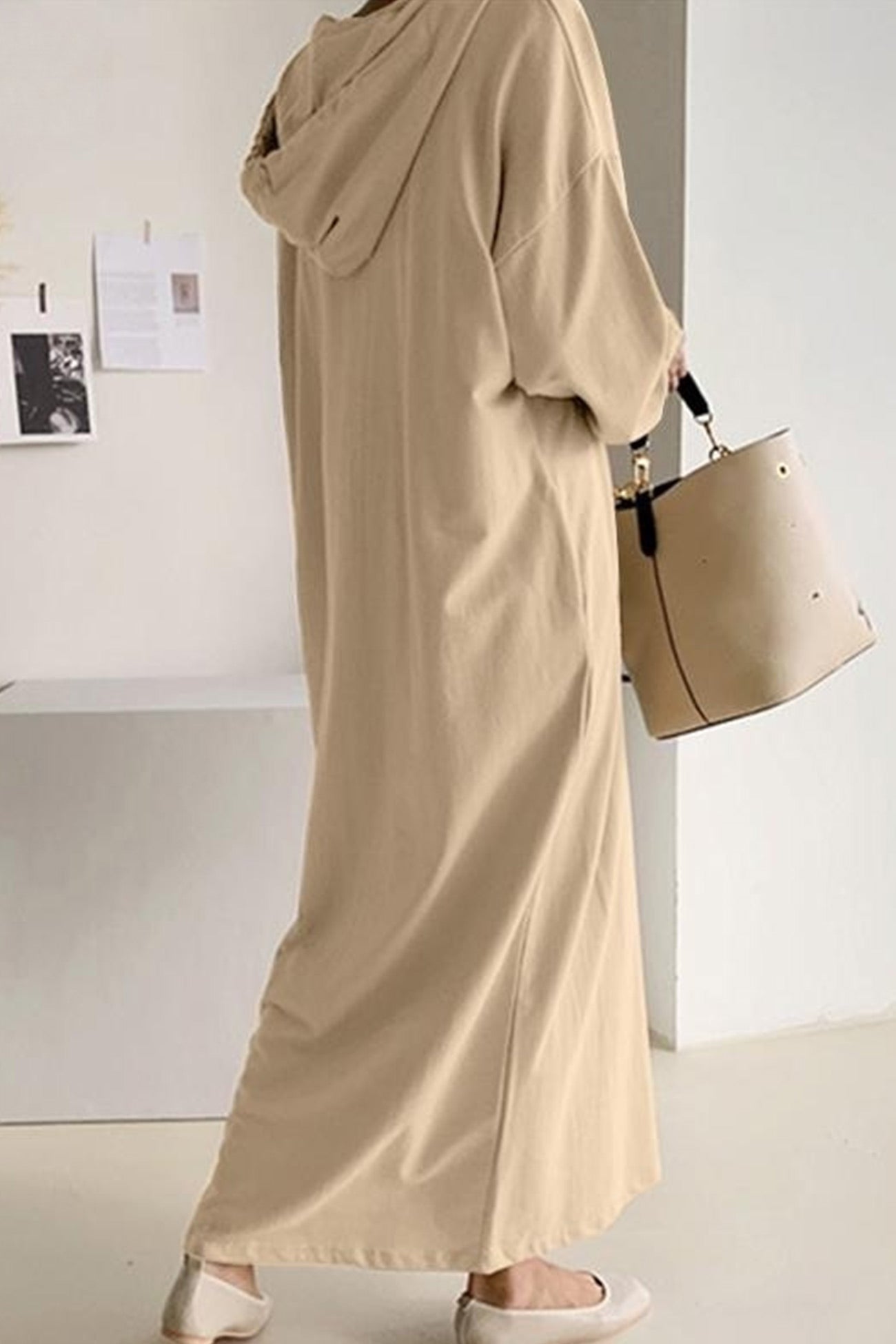 Women's Maxi Dress - V-Neck - Long Sleeve - Casual Loose Fit Elegant Style