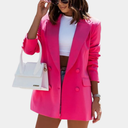 Long-sleeved double-breasted jacket for women