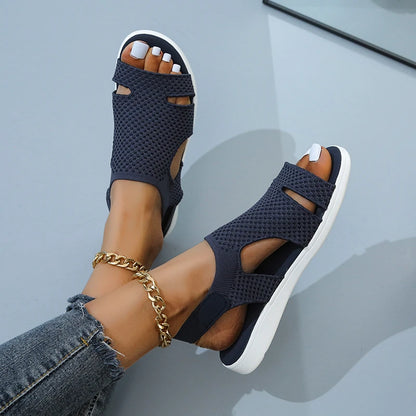 Odessia - Casual flat slippers with crystals
