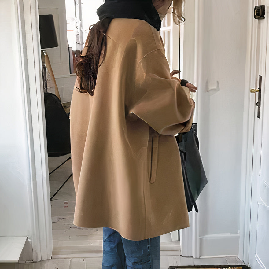 Relaxed Fit Oversized Button-Up Coat