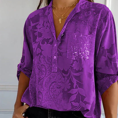 Women's casual jacquard shirt