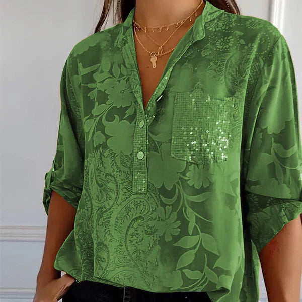 Women's casual jacquard shirt