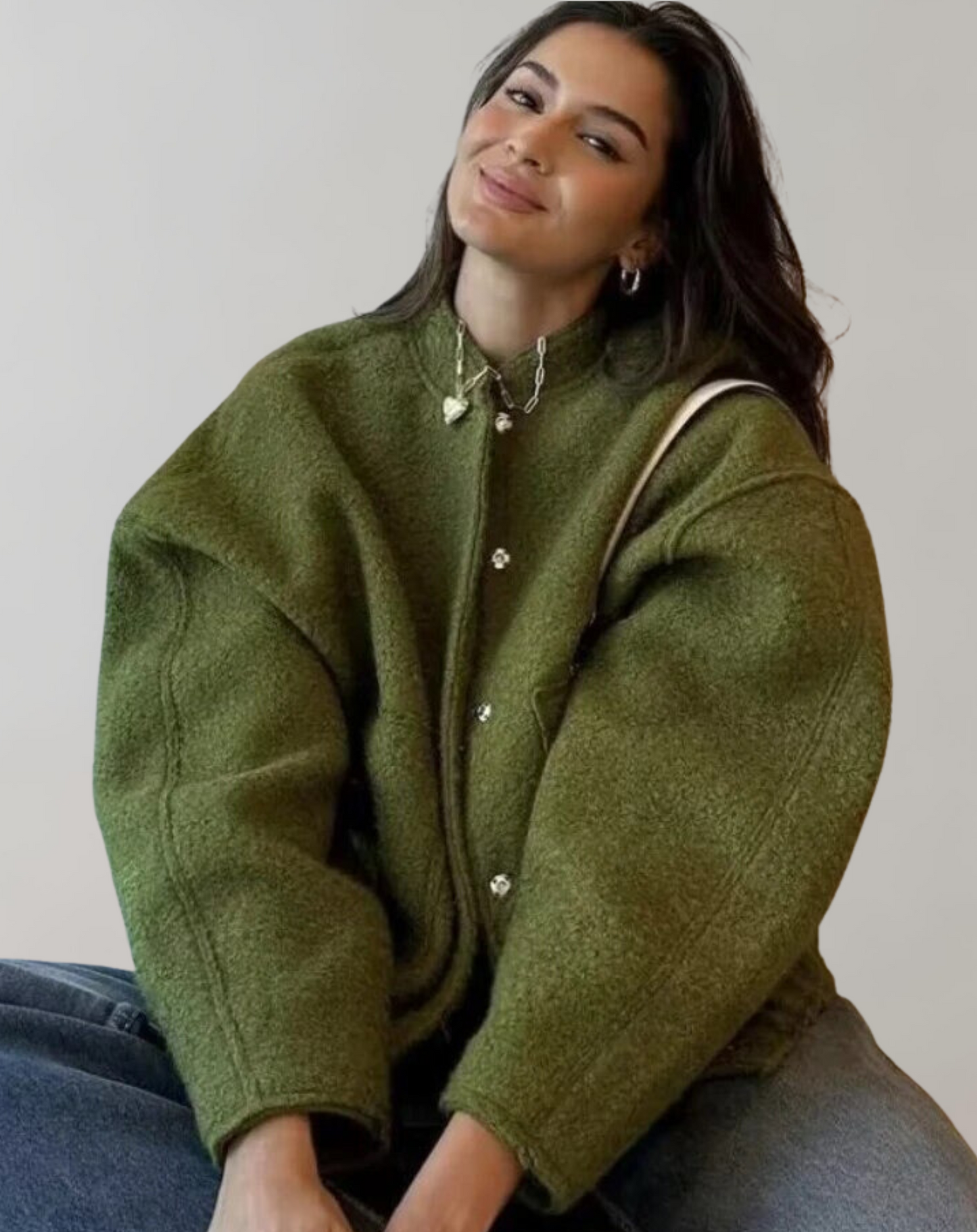 Women's oversized bomber jacket