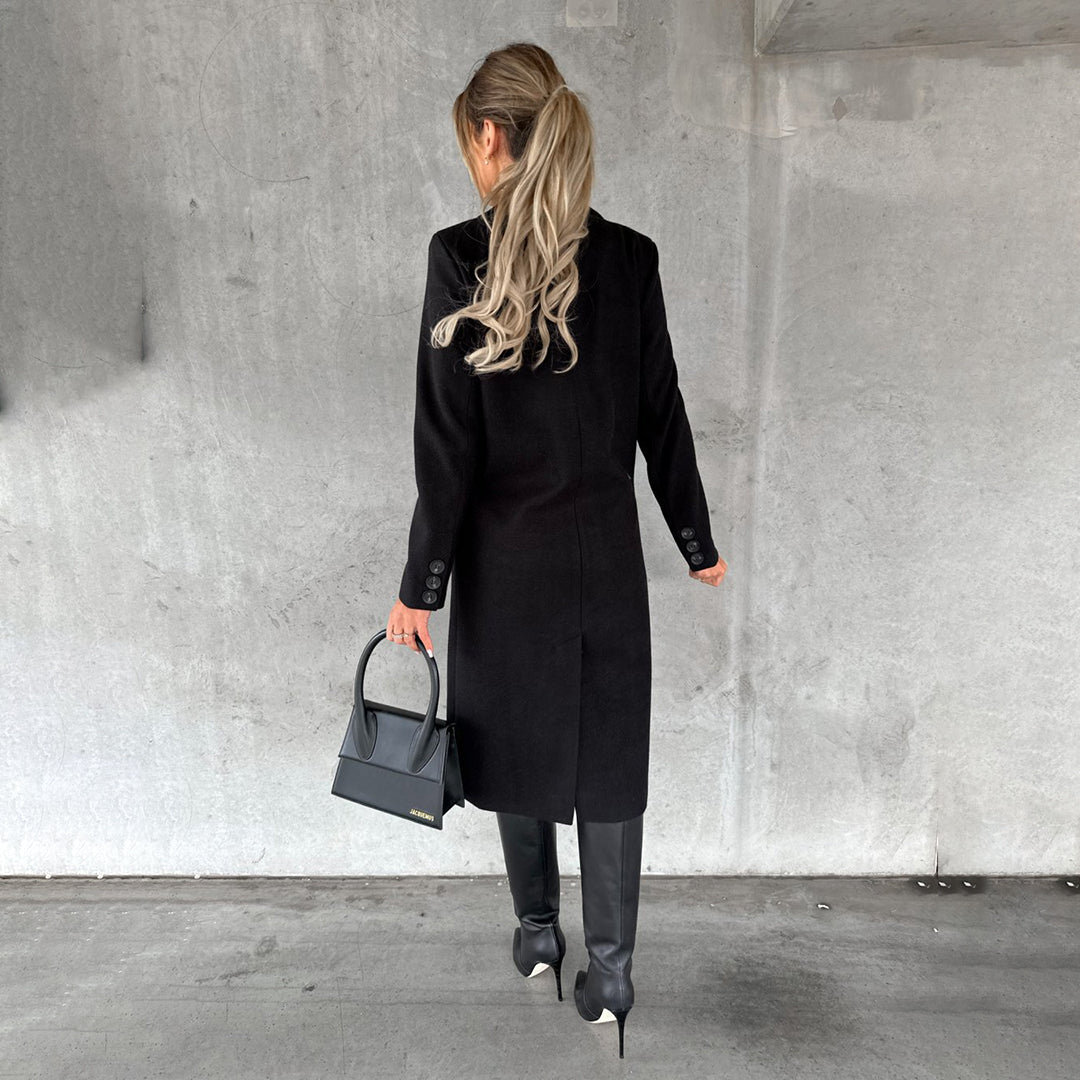 Women's winter double-breasted trench coat