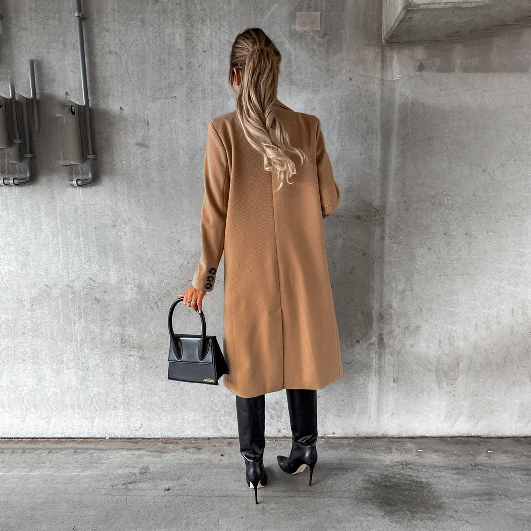 Women's winter double-breasted trench coat