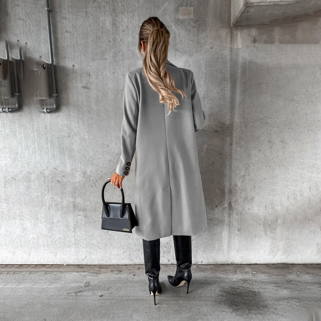 Women's winter double-breasted trench coat
