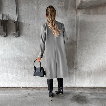 Women's winter double-breasted trench coat