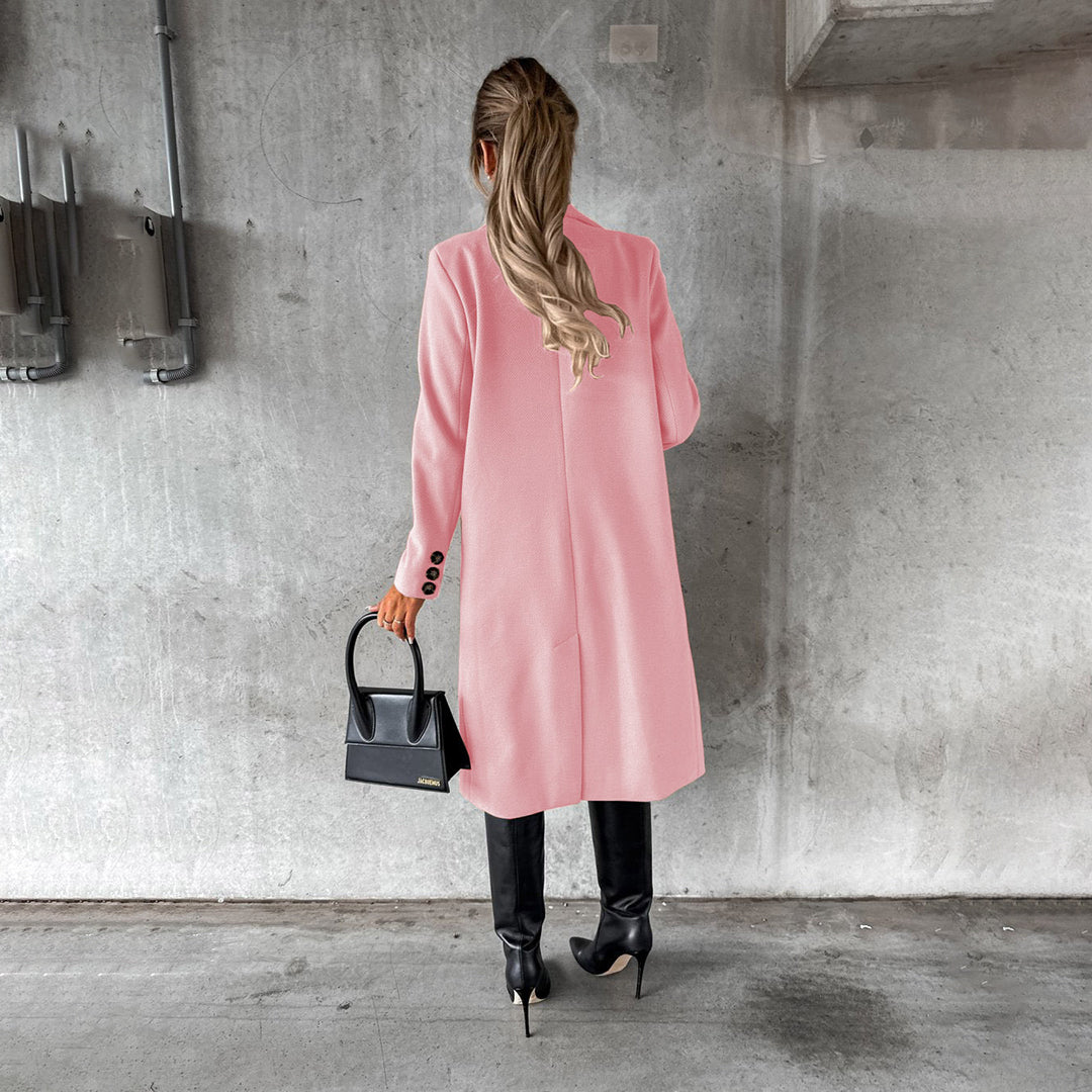 Women's winter double-breasted trench coat