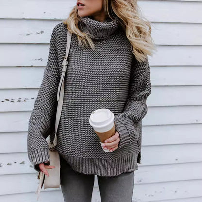 Women's turtleneck pullover sweater