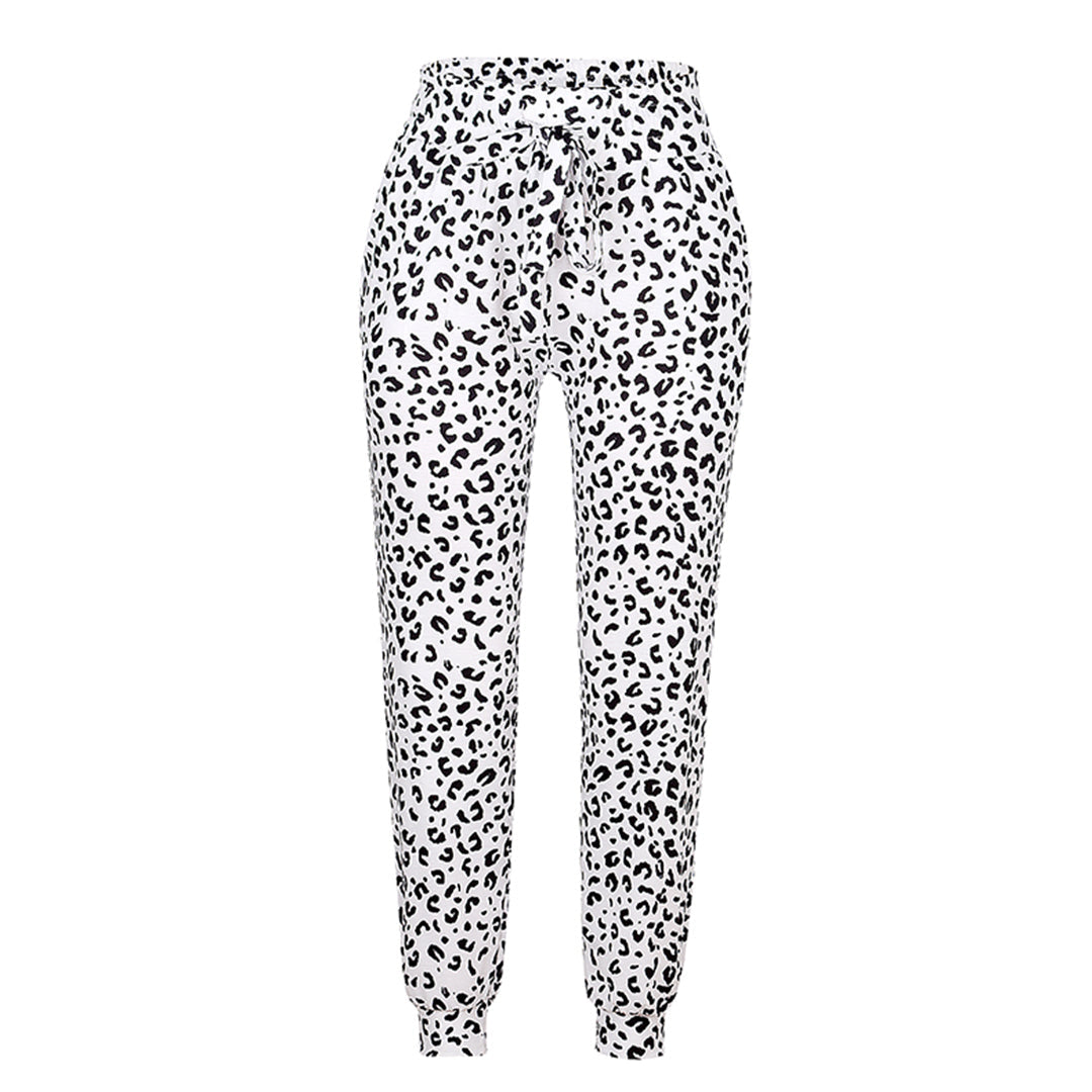 Raelynn - Trousers decorated with leopard print