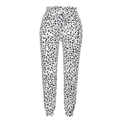 Raelynn - Trousers decorated with leopard print