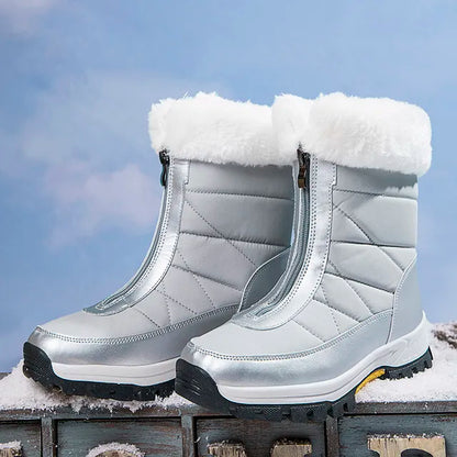Women's zipper non-slip cotton boots