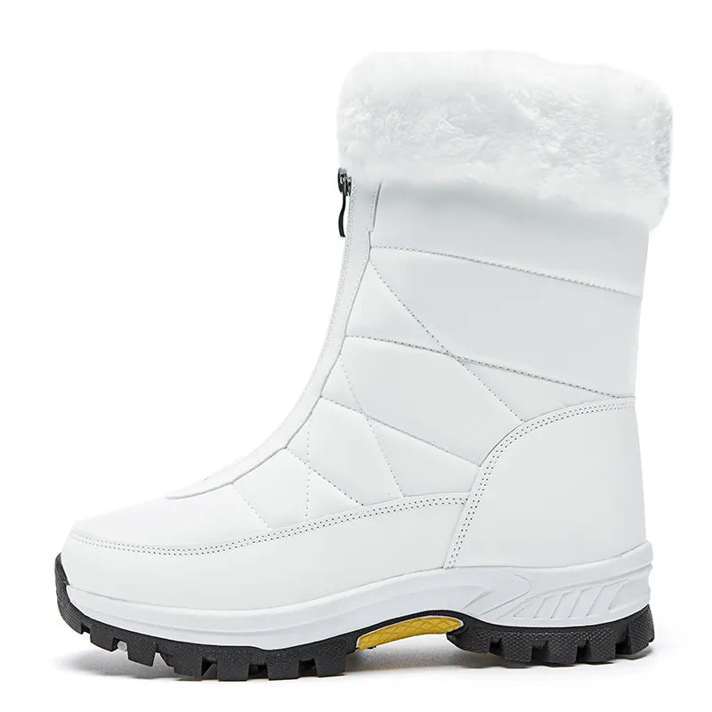 Women's zipper non-slip cotton boots
