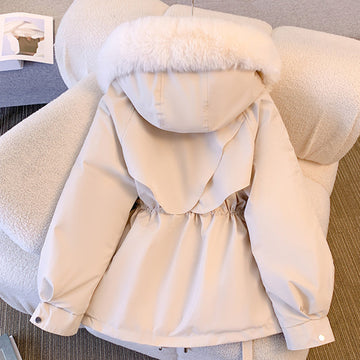 fashionable and versatile thick fur pile jacket for women