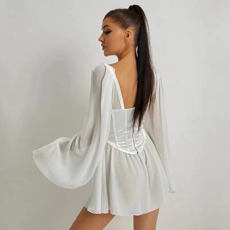 Corset Bodice Sweetheart Mini Dress