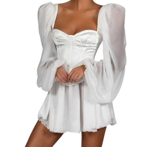 Corset Bodice Sweetheart Mini Dress
