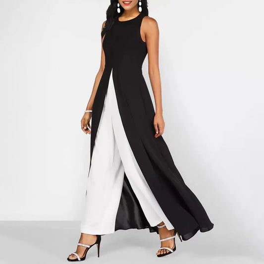 Flowy Wide-Leg Sleeveless Jumpsuit