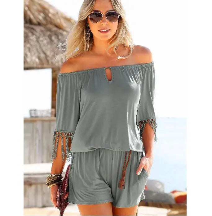 Reese - off shoulder beach style jumpsuit