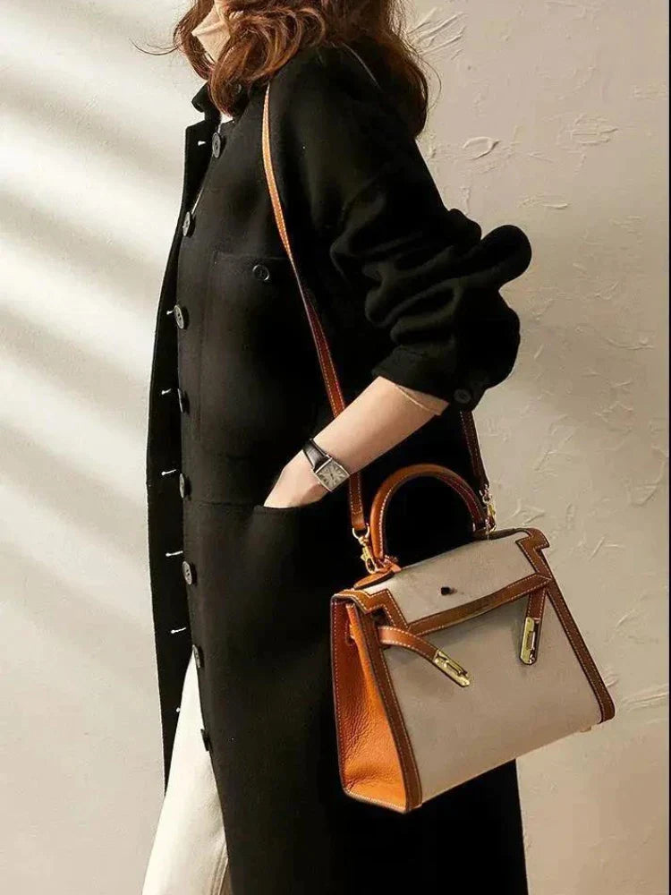 Women's thick woolen mid-length coat