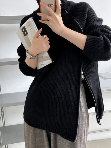 Women's high collar sweater