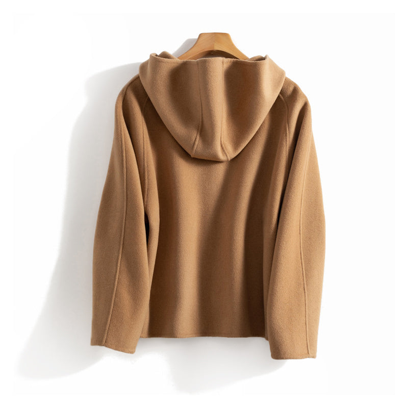 Francesca Hooded Coat | Button Front Relaxed Fit Coat