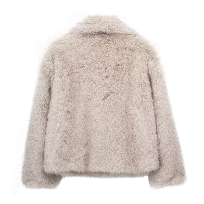 Isla Oversized Faux Fur Coat | Relaxed Fit Hip-Length Coat