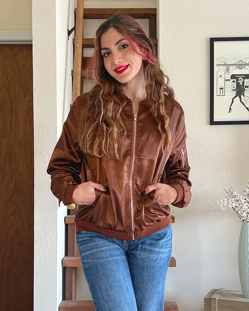 Relaxed Fit Bomber Jacket 