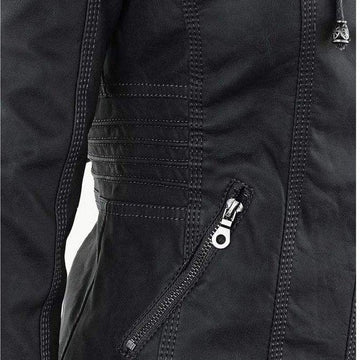 Women's short leather jacket