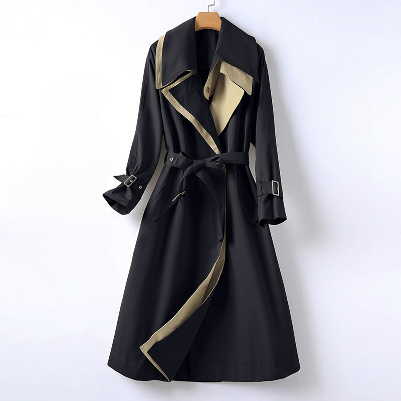 Lea - women's trench coat with turn down collar