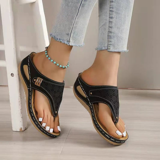 Open Toe Cut-Out Detail Sandals