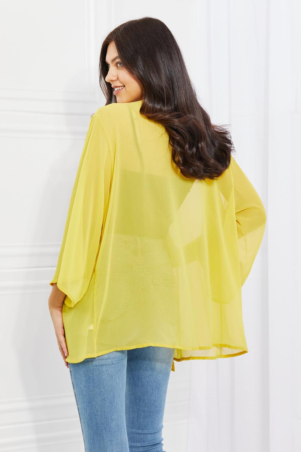 Women's plus size chiffon kimono cover-up