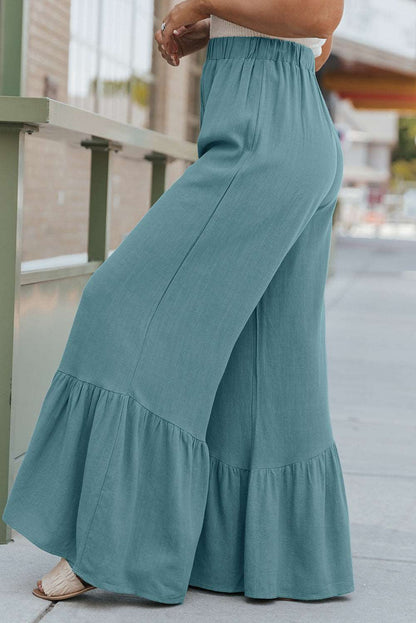 Straw - pants a long wide leg pants
