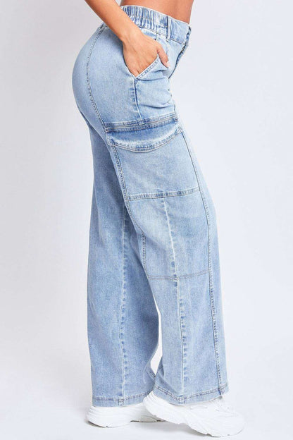 Nichelle - high-rise straight cargo jeans