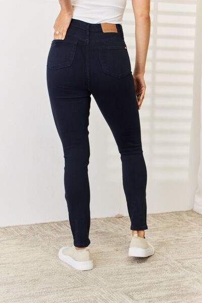 Women’s Skinny Jeans - Mid to High-Rise - Stretch Cotton - Tummy Control Fit