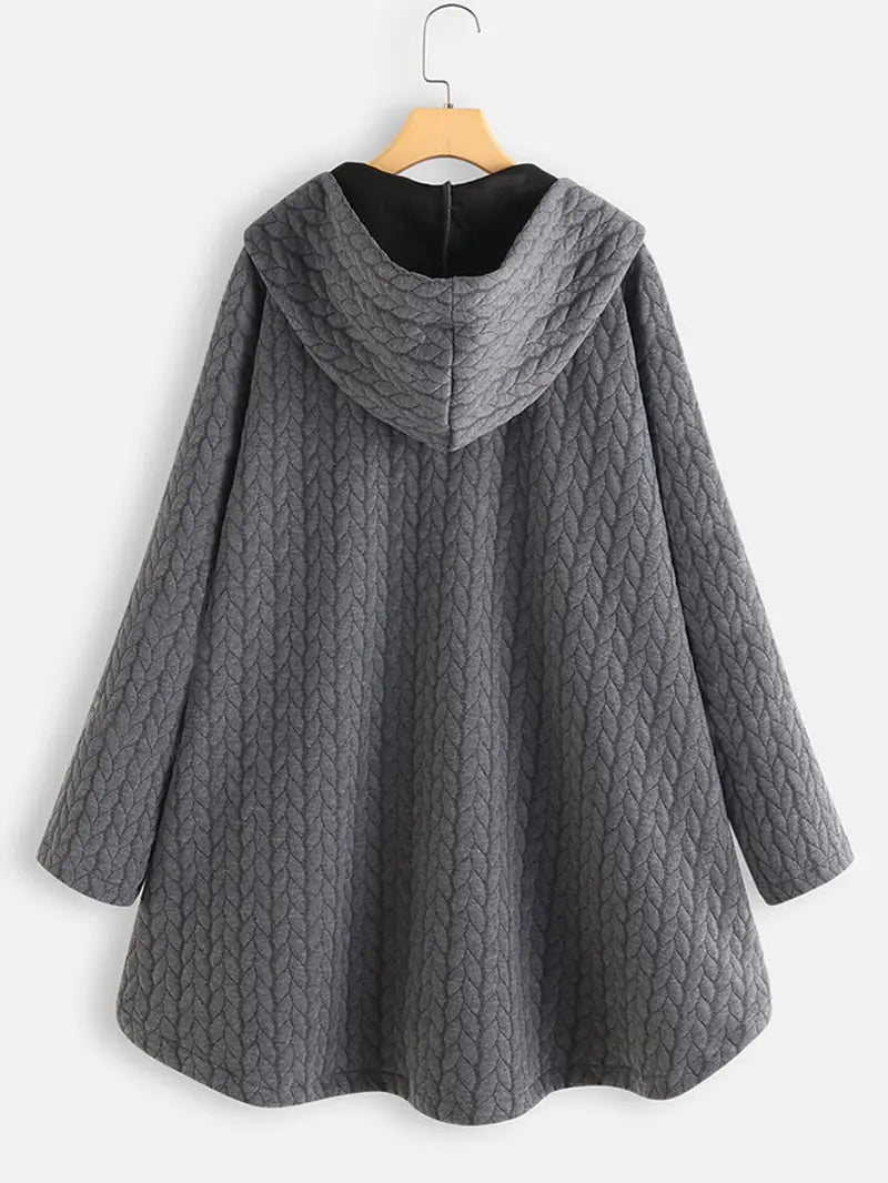 Women's quilted hooded winter coat