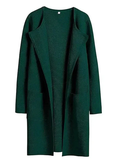 Women's versatile casual lapel midi coat