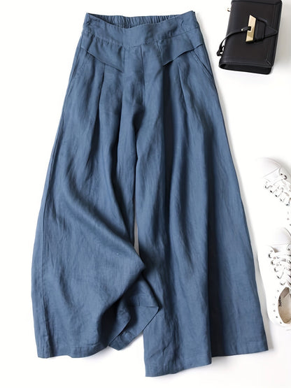 Women's wide-leg skirt pants with loose high waist