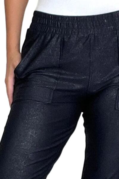 Elastic Waist Jogger Pants With Pockets
