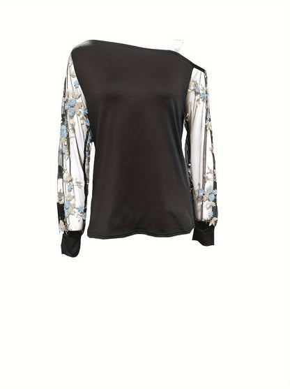 Elegant off-shoulder long-sleeved top for women