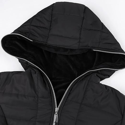 Women's hooded padded jacket with  lining