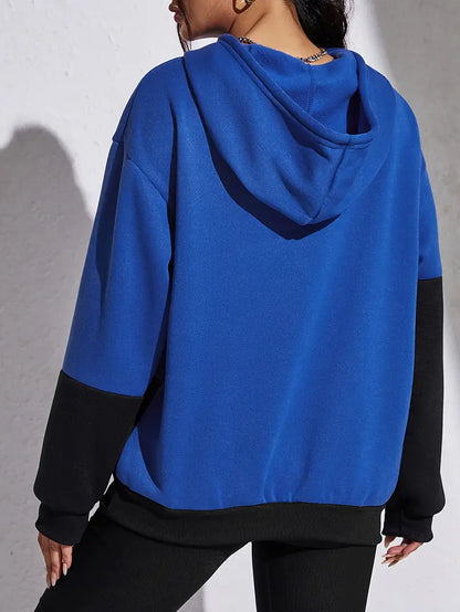 Women's color block hoodie
