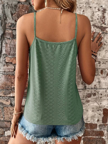 Lynn - casual V-neck lace top with spaghetti straps