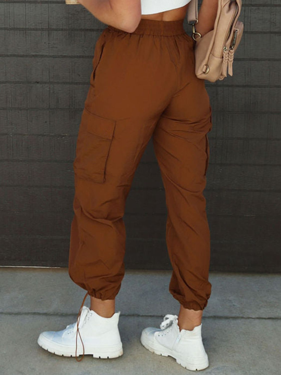 Reena - high waist drawstring pants with pockets