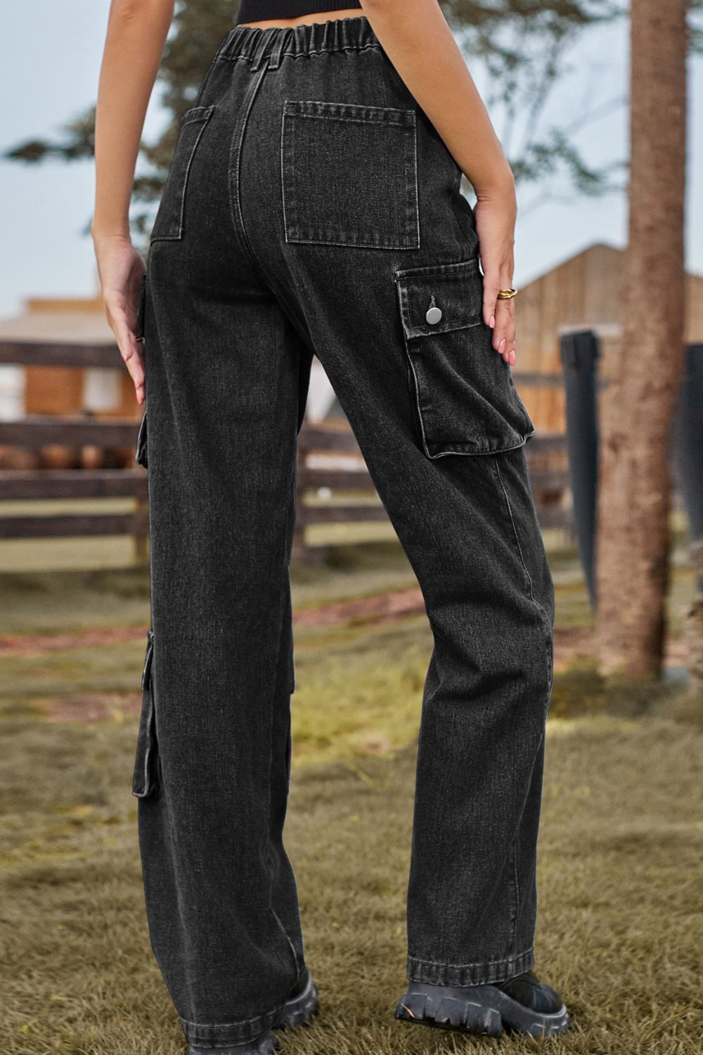 Jade - loose fit long jeans with pockets