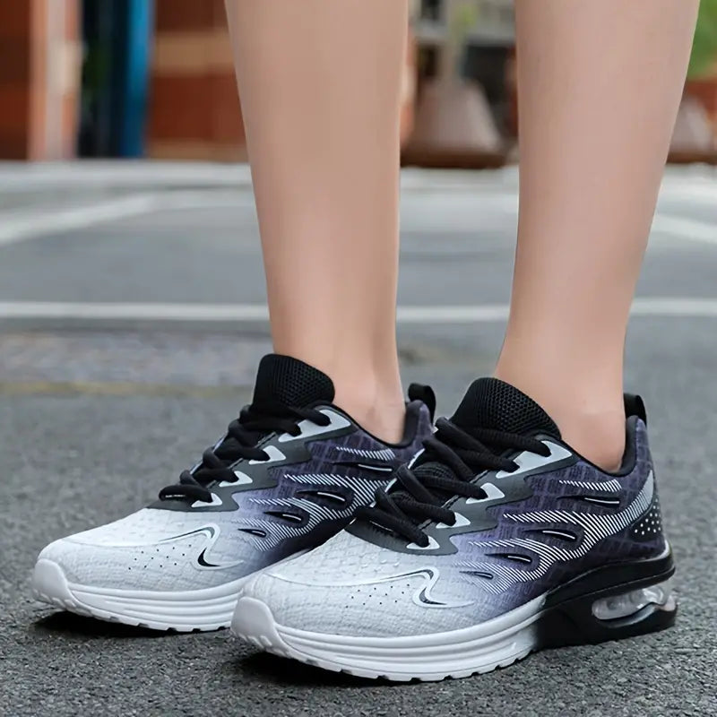 Women's Athletic Sneakers - Breathable Mesh - Cushioned Sole - Lace-Up Comfortable Fit