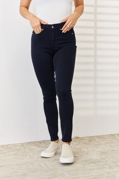 Amal - natural dyed tummy control skinny jeans