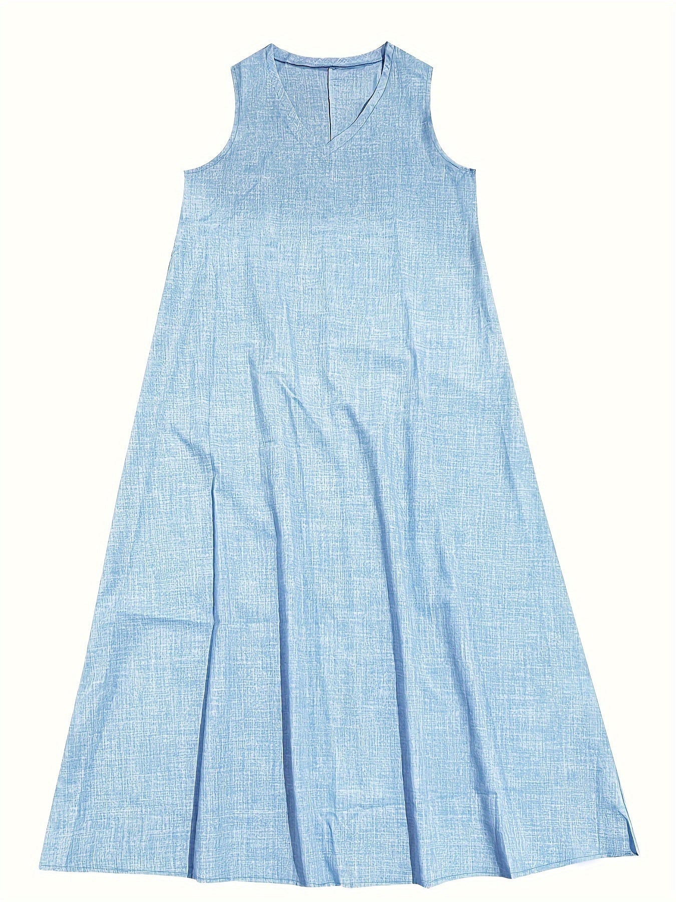 Women’s Maxi Dress - Sleeveless V-Neck - Flowy Relaxed Fit - Lightweight Breathable