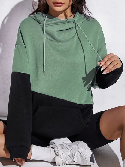 Women's color block hoodie